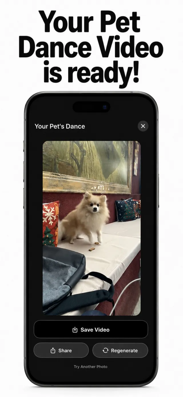 Pet Dance AI result screen