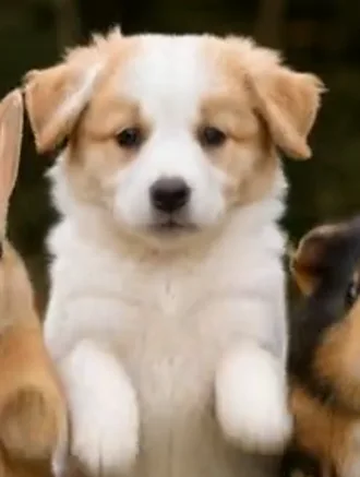 AI-generated Collie puppy dancing